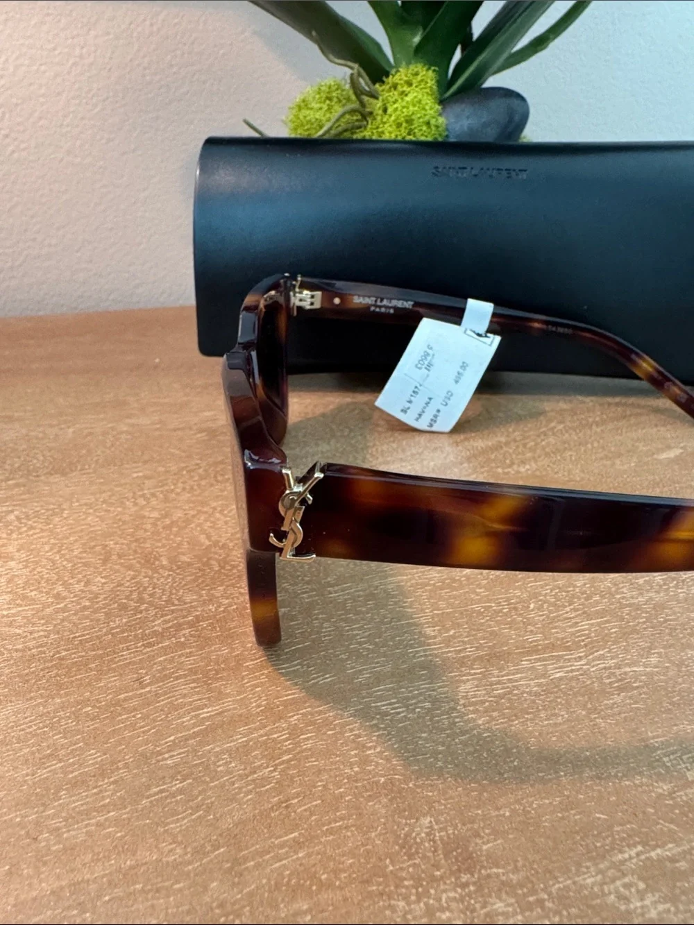 NWT Women’s Saint Laurent Havana Tortoise Sunglasses